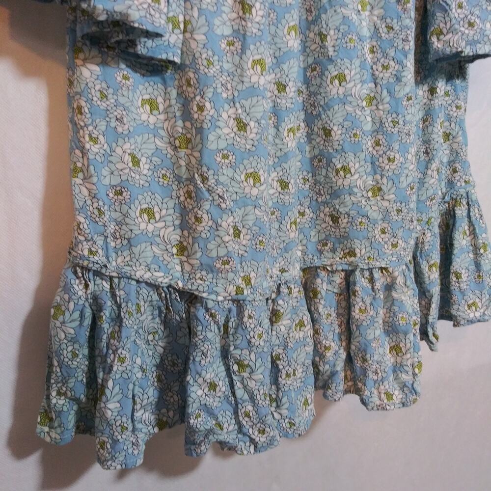 Skemo Margarita Tulum Dress In Floral Blue Off-Shoulder Size XS - Picture 5 of 8